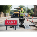 Gray Premium Ramp 1050 x 450mm Sign Holder for Road Safety