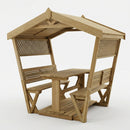 Wooden Arbour with Roof - 2.4m Width (view 2)