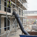 Gray 30" Heavy Duty Top Hopper Rubbish Scaffold Chute