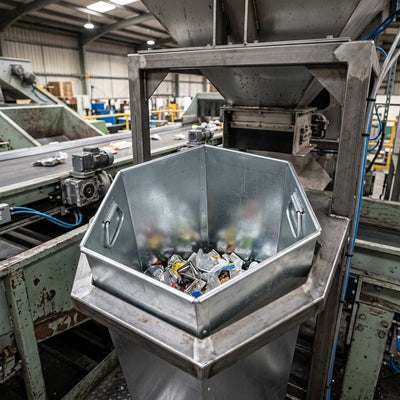 84 Litre Hexagonal Galvanised Steel Bin Liner with Internal Handles