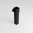 Traditional Aluminium Downpipe Sample — RAL 9005 / 72x72mm