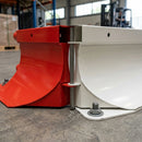 Heavy Duty Steel Barrier Corner Section - 1.5m - Red or White