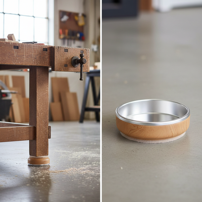 Premium Satin Chrome Castor Cups with Felt Base – 100mm Pack of 4 for Floor Protection