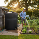 Dark Olive Green Large Heavy Duty 3300 Litre Cylindrical Water Tank for Rainwater Storage