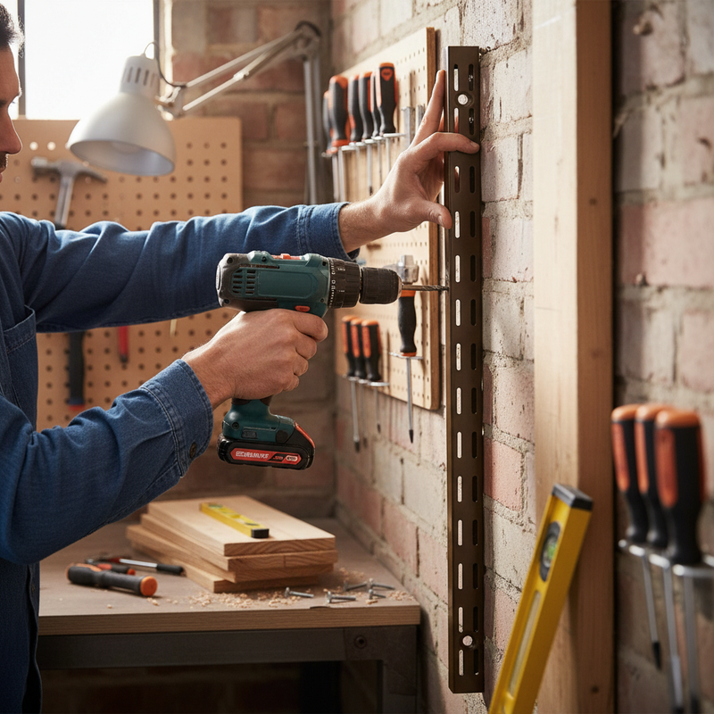 Dark Slate Gray Premium Twin Slot Uprights for Versatile Shelving Solutions