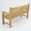 Timber bench with integral armrests, teak hardwood (view 2)