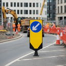 Light Slate Gray Self Righting Traffic Bollard - Durable and Impact Resistant Design