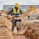 Rosy Brown Premium Petrol Engine Trench Rammer with Durable Design