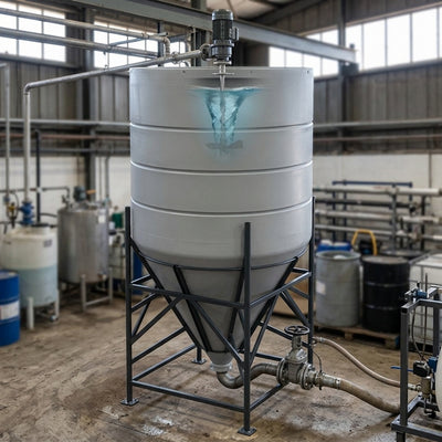 7000 Litre Cone Tank 60° Open Top UV Polyethylene