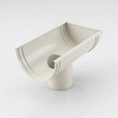 DeepFlow Aluminium Gutter Outlet 76mm Diameter 130mm — RAL 9010