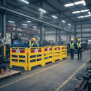 Dark Slate Gray Premium Utility Pedestrian Barrier - Heavy Duty and Reflective