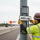 Beige 400 Yards Quick-Fit Supplementary Plate for Road Signage