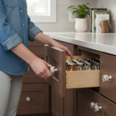 Premium Knurled Cabinet Knob 10 Pack - Satin Finish, Durable Design for Modern Furniture Upgrade