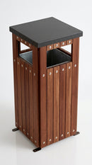 360 × 360 × 800mm square hardwood waste bin, 36 litre (view 2)
