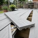 Solid Scalloped Grooved Composite Board 4.8m Light Grey