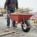 Premium Puncture-Proof Tyre 260mm - Semi-Pneumatic Rubber with Steel Hub, 80kg Load Capacity for Garden Carts and Utility Trolleys