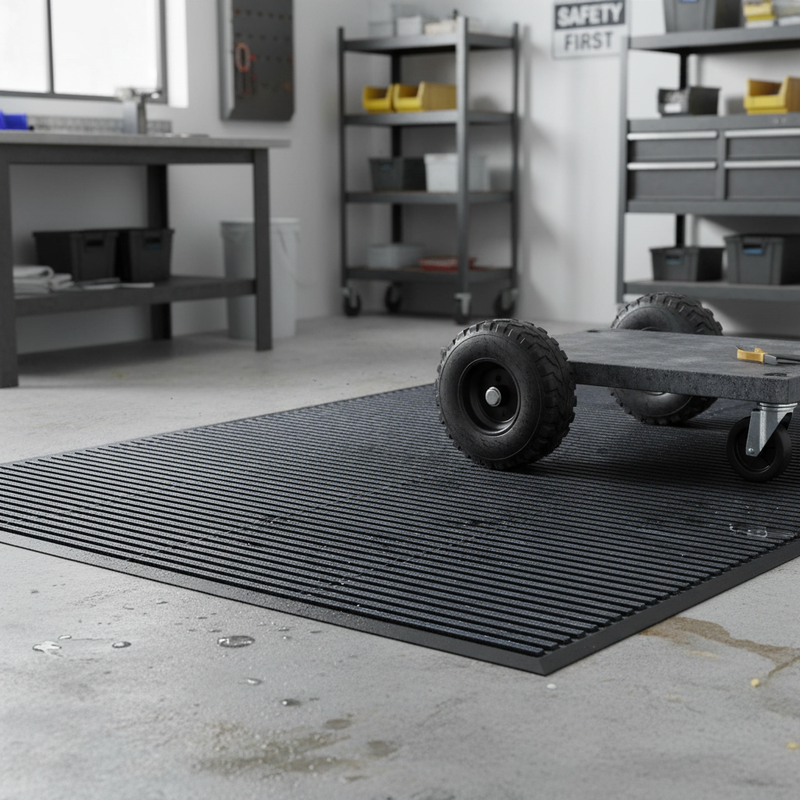 Dim Gray Premium Duckboard Plastic Mat for Industrial Use - Oil & Chemical Resistant