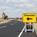 Dark Slate Gray Premium Quick-Fit Sign Face Diagram for Traffic Direction - 750mm x 1050mm