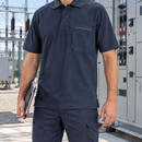 Navy Short Sleeve Polo with Flame and Arc Flash Protection