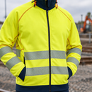 Fire Retardant Arc Zip Sweater Hi-Vis Class 3/2 Hi-Vis Yellow/Navy (view 2)