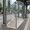 2500mm Square Post Bus Shelter with Poster Case