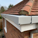 Aluminium Coping Stop End – Secret Fix 75mm — RAL 7035 (in use)