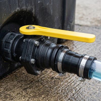 3" Camcup Adaptor to 3" NPT Male Thread Stubby Valve