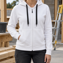 Women's Zip Front Hooded Sweatshirt - White