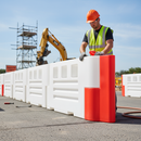 Gray Premium Water-Filled Barrier End Stop for Road Safety