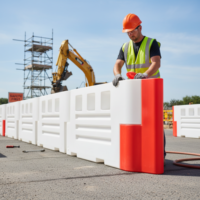 Premium Water-Filled Barrier End Stop for Road Safety