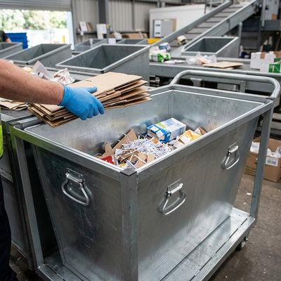 105 Litre galvanised steel tapered bin liner