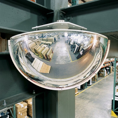 660mm Diameter PMMA Quarter-Sphere 180° Industrial Safety Mirror