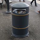 Round litter bin 95 litre polyethylene open-top