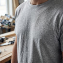 Classic Cotton Short Sleeve Work T-Shirt - Grey Melange (view 2)