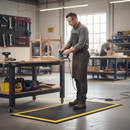 Slate Gray Premium Anti-Fatigue Mat with Pebble Surface - 90cm