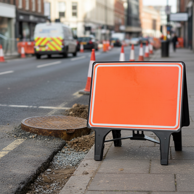 Premium Raised Q-Sign for Enhanced Visibility and Durability