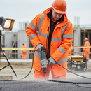 Gray 4 In 1 High-Visibility Jacket and Bodywarmer with Concealed Hood - Orange