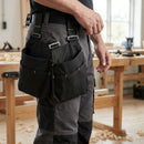 Flexible Holster Tool Pockets with Durable Fabric - Black