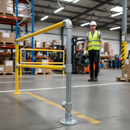 Dark Gray Premium Pedestrian Guardrail End Post with 48.3mm Diameter for Enhanced Safety and Versatile Compatibility