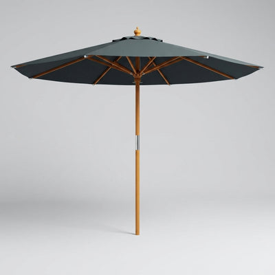 2.5m parasol with weighted base, UV resistant polyester