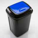 Push flap litter bin, plastic, 45L capacity, black base (view 2)