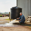 Gray 1450 Litre Heavy Duty Water Tank - Ideal for Domestic and Commercial Use