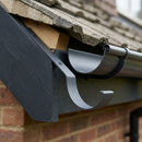 Half Round Aluminium Gutter Top Rafter Bracket 125mm — RAL 7021 (in use)