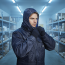 Dark Slate Blue High-Performance Freezer Hood with Drawcord - Navy Blue