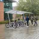 Light Slate Gray Premium Cycle Shelter with Curved Roof - 2m to 5m Lengths