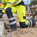 Hi-Vis Class 2 Trousers Reinforced Leg Ends Hi-Vis Yellow/Navy