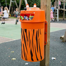 90 Litre Animal Face Litter Bin – Tiger Design Polyethylene