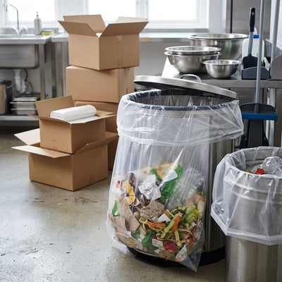 Clear Bin Bags 30L - Pack of 500