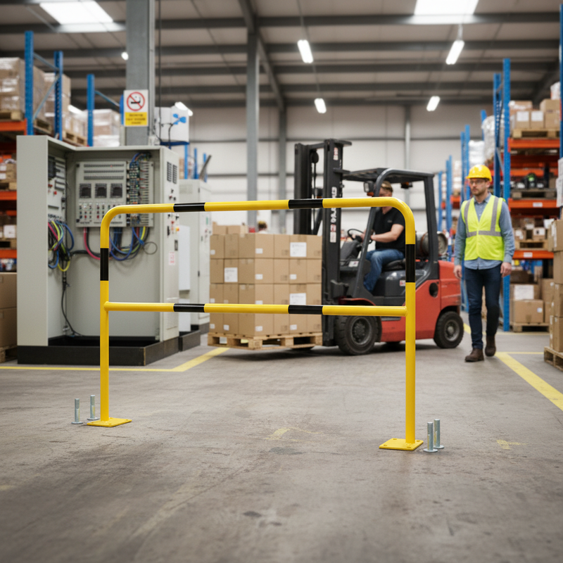 Rosy Brown Premium Light-Duty Steel Hoop Guards for Warehouse Safety