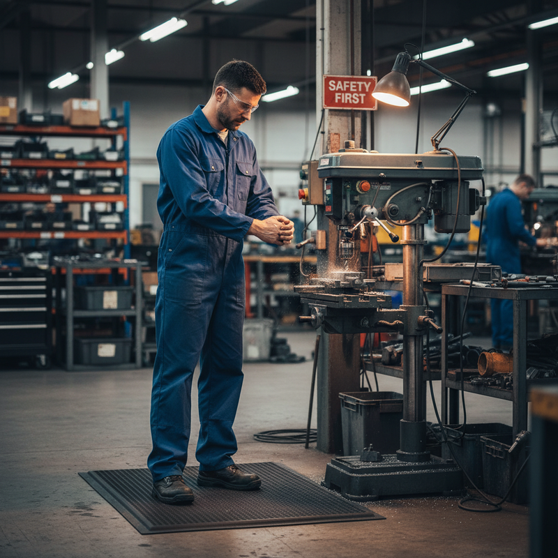 Dark Slate Gray Premium Anti-Fatigue Safety Mat - Heavy Duty for Wet and Greasy Areas